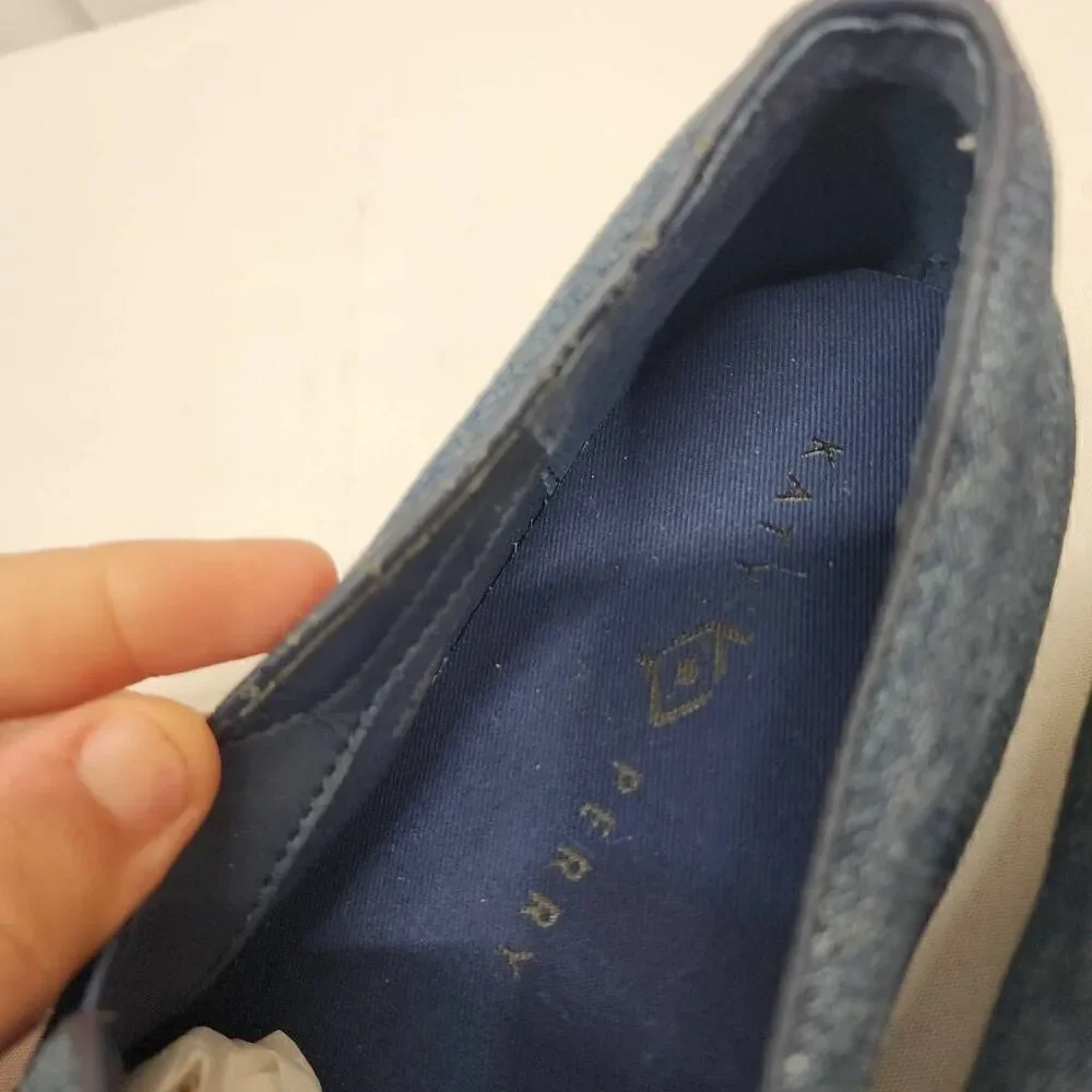 Katy Perry Canvas Slip-On Shoes Size 11 - The Kerry Women's Sneakers Anchor Blue
